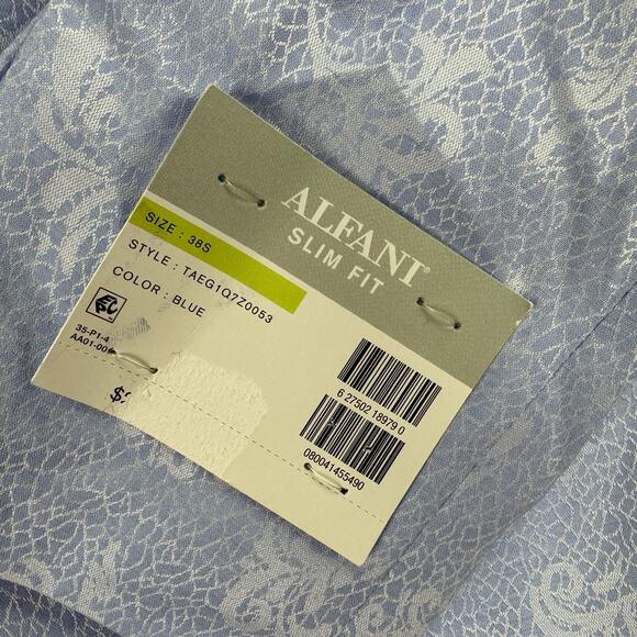 Alfani Mens Slim Fit Floral Evening Suit Jacket Light Blue 38S - Picture 4 of 5